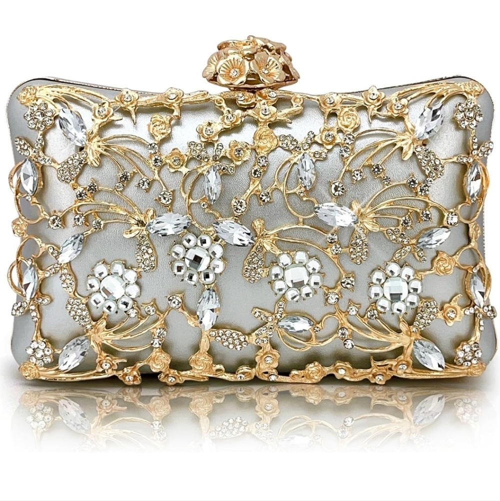 Elegant Gold and Silver Clutch